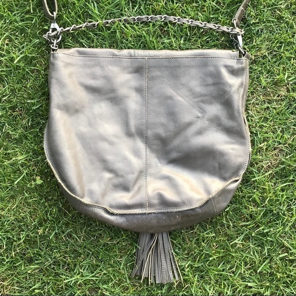 Something Like IKKS Gray Flap Crossbody Purse Bag - Picture 6 of 8